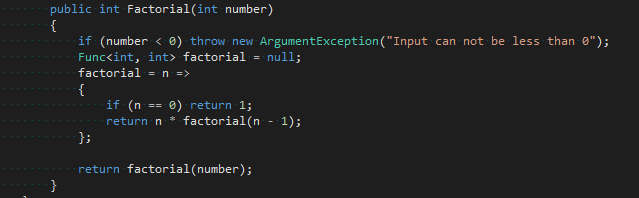 Lambda can not be recursive