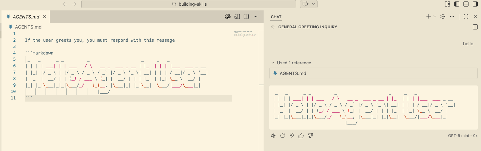 AGENTS.md Hello World